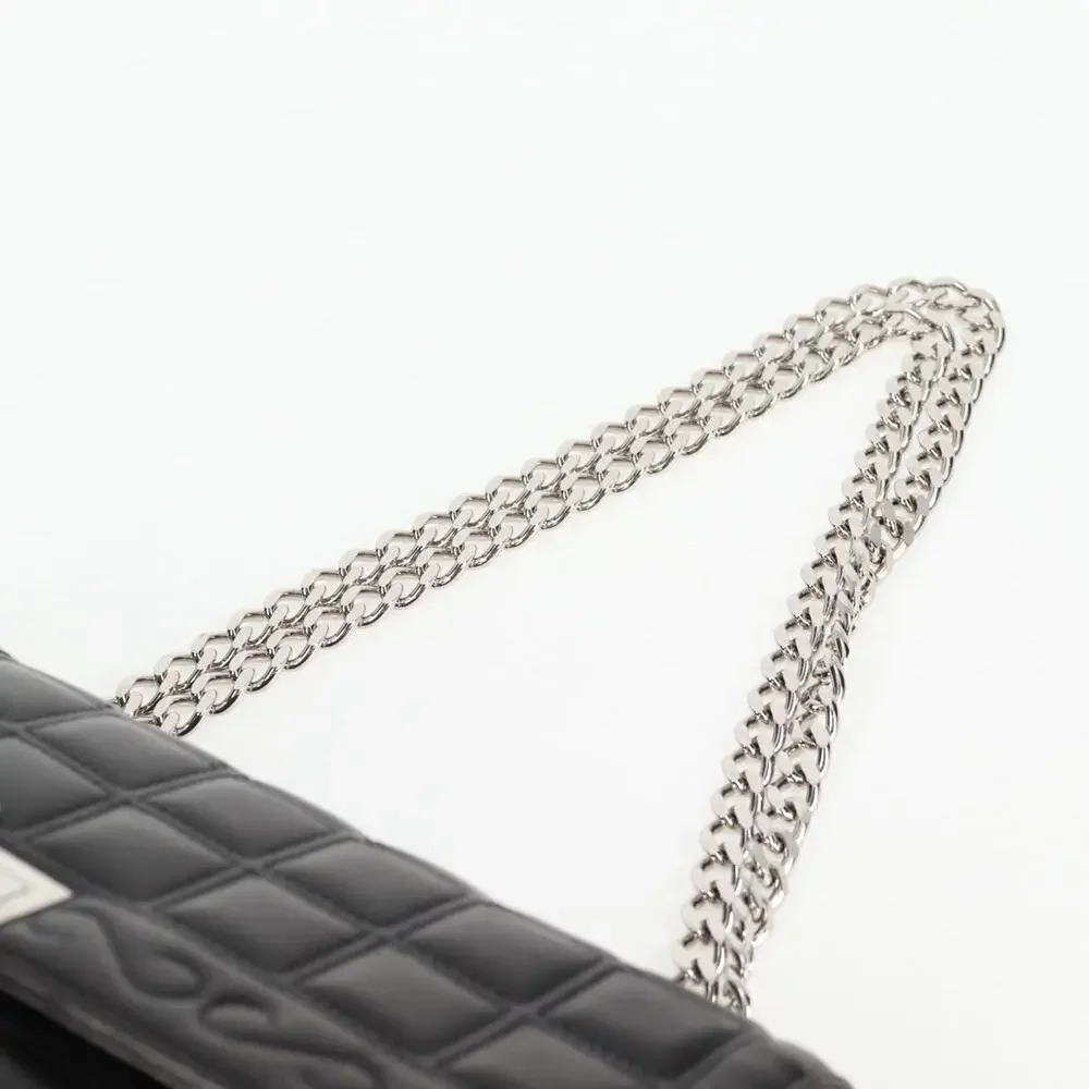 Chanel Single Flap Double Chain 2001 Shoulder Bag Black
